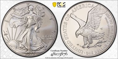 2023-W $1 Burnished Silver Eagle SP70