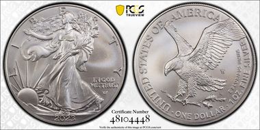 2023-W $1 Burnished Silver Eagle SP70