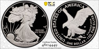 2023-W  $1 Silver Eagle Congratulations Set PR70DCAM