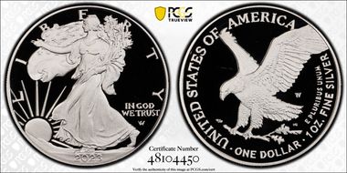 2023-W  $1 Silver Eagle Congratulations Set PR69DCAM