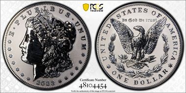 2023-S $1 Morgan Dollar Rev PR Two-Coin Reverse Proof Set PR63