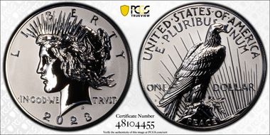 2023-S $1 Peace Dollar Rev PR Two-Coin Reverse Proof Set PR70