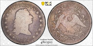 1795 $1 Flowing Hair, 2 Leaves G4