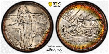 1928 50C Oregon MS68