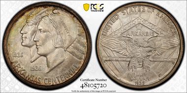 1935-S 50C Arkansas MS67+