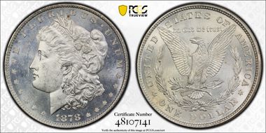 1878 8TF $1 MS65