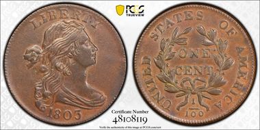 1803 1C Small Date, Small Fraction AU55BN