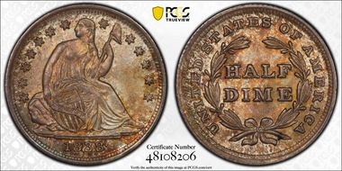 1838 H10C Large Stars MS65