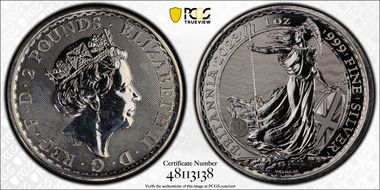 2023 £2 Britannia Elizabeth II Effigy First Strike MS64