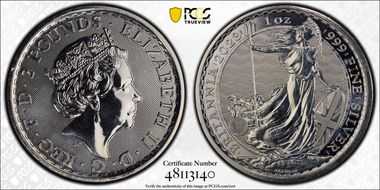 2023 £2 Britannia Elizabeth II Effigy First Strike MS66