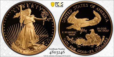 1995-W $25 Gold Eagle 10th Anniversary Set PR70DCAM