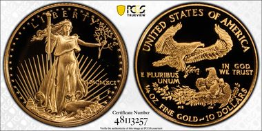 1991-P $10 Gold Eagle PR70DCAM