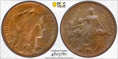 1912 10C Gad-277 F-136 MS65BN