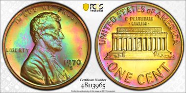 1970-S 1C Large Date PR66RB