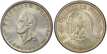 1934-F 2 Mk Schiller J-358 MS65