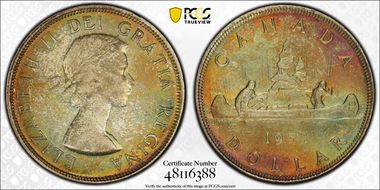 1953 S$1 No Strap, FWL MS65