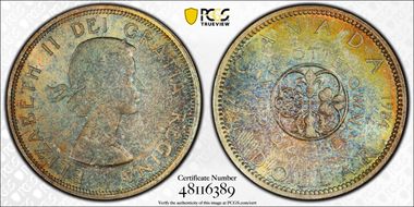 1964 S$1 Confederation MS65