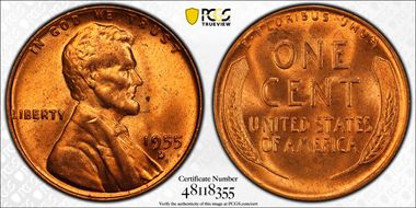 1955-D 1C DDO, FS-101 MS64RD