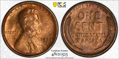 1925-S 1C MS63RD