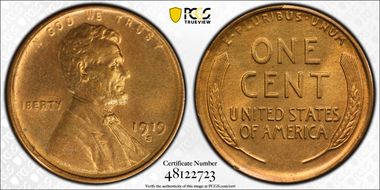 1919-S 1C MS65RD