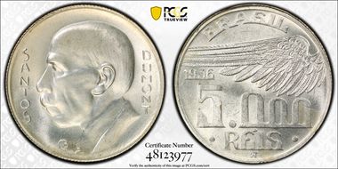 1936 5000 R Mald-655.01 Santos Dumont MS65