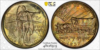 1937-D 50C Oregon MS67