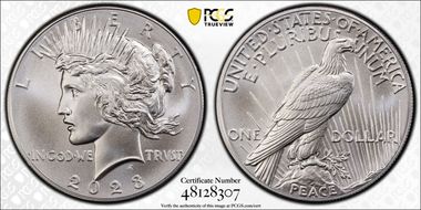 2023 $1 Peace Dollar MS70