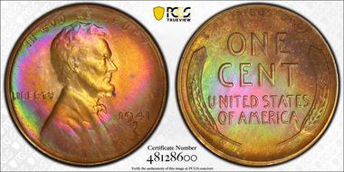 1941-S 1C MS64RB