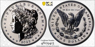 2023-S $1 Morgan Dollar Rev PR Two-Coin Reverse Proof Set PR70