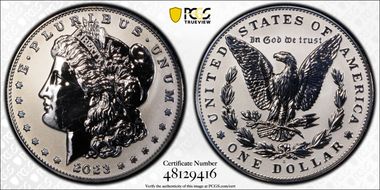 2023-S $1 Morgan Dollar Rev PR Two-Coin Reverse Proof Set PR69