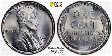 1943 1C MS68