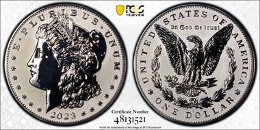 2023-S $1 Morgan Dollar Rev PR Two-Coin Reverse Proof Set PR69