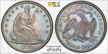 1876 50C PR64+