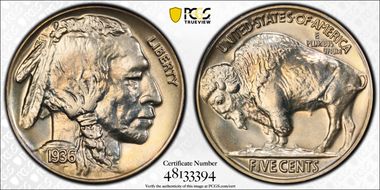 1936 5C Brilliant PR67+ 