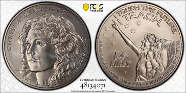 2021-P $1 Christa McAuliffe MS66