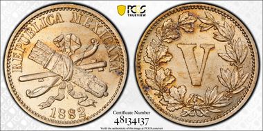 1882 5C KM-399 MS63