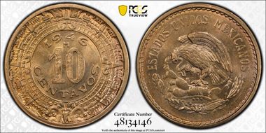 1946-M 10C KM-432 MS66