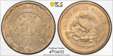 1946-M 10C KM-432 MS66