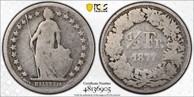 1877 B 1/2 Fr VG10