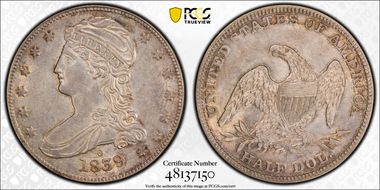 1839-O 50C GR-1, RPM AU58