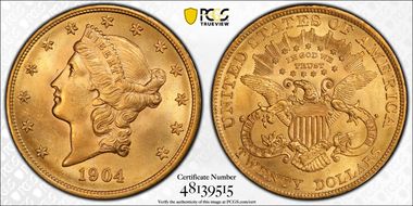 1904 $20 MS65+ 