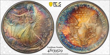 1995 $1 Silver Eagle MS67