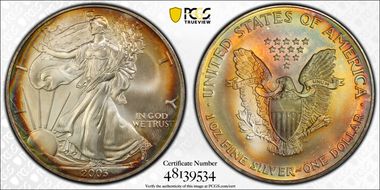 2003 $1 Silver Eagle MS68