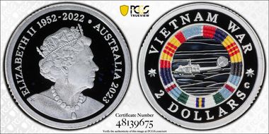 2023-C $2 Vietnam War Colorized  Ag PR70DCAM