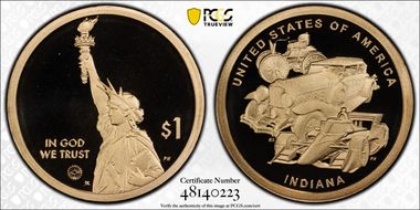 2023-S $1 American Innovation IN Auto Industry First Strike PR70DCAM