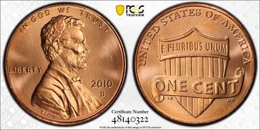 2010-D 1C Shield MS65RD