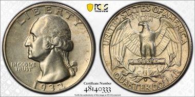 1932-S 25C AU55