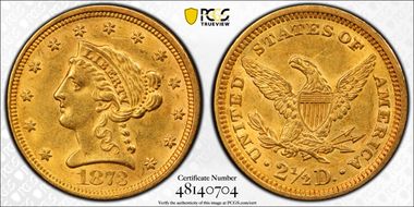 1873 $2.50 Closed 3 AU58