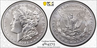2021-D $1 Morgan Dollar 100th Anniversary MS68