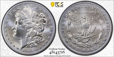 2021-O Privy $1 Morgan Dollar 100th Anniversary MS69